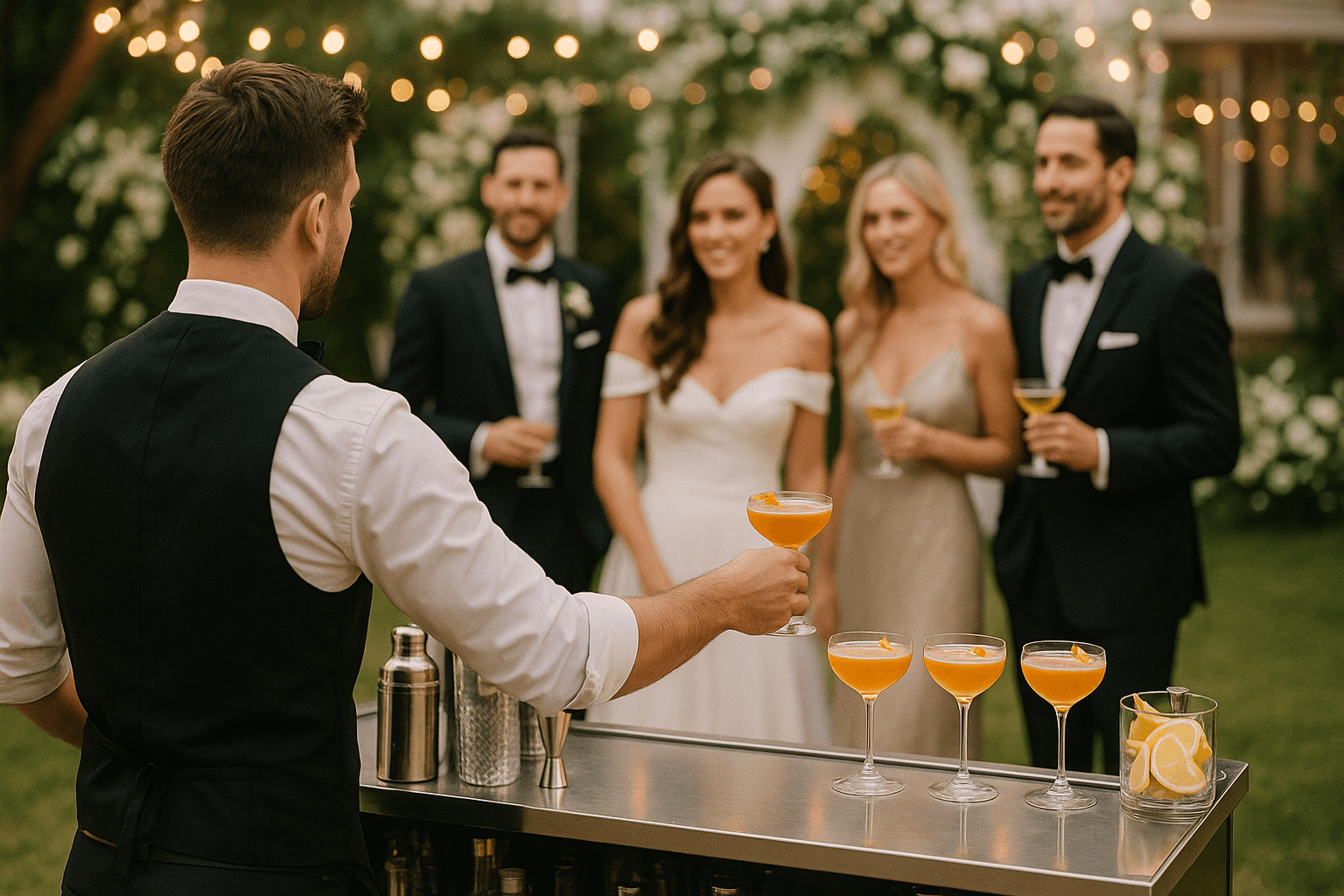 Yann Munck préparant un cocktail